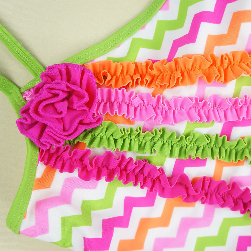 Wholesale Children's Swimsuit One-Piece Sunscreen Quick-drying Sling Triangle Swimwear