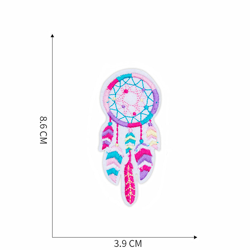 Wholesale Stylish Embroidered Patches Cactus Feather Designs 20 Piece Set For Clothing Repair DIY Accessory Resale