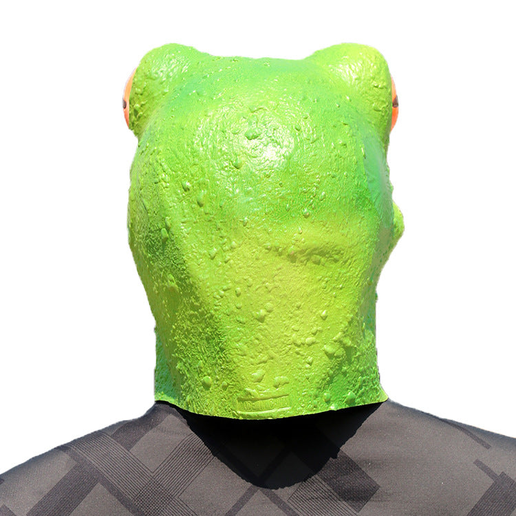 Wholesale  2PCS Frog Mask Animal Head Cover Halloween Latex Decorations
