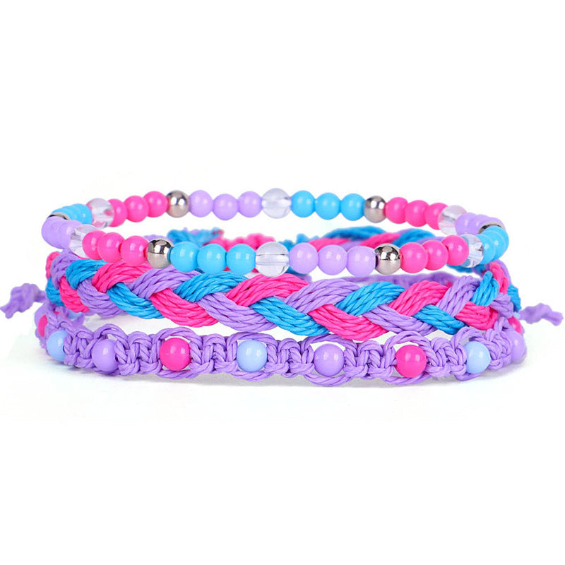 Wholesale Hand-woven Wax Thread Colorful Beaded Bohemian Bracelet