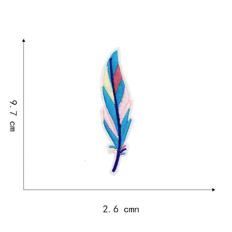 Wholesale Stylish Embroidered Patches Cactus Feather Designs 20 Piece Set For Clothing Repair DIY Accessory Resale