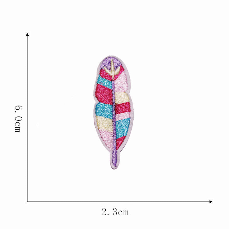 Wholesale Stylish Embroidered Patches Cactus Feather Designs 20 Piece Set For Clothing Repair DIY Accessory Resale