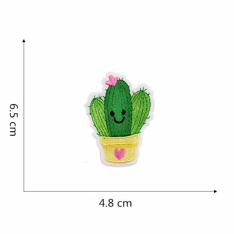 Wholesale Stylish Embroidered Patches Cactus Feather Designs 20 Piece Set For Clothing Repair DIY Accessory Resale