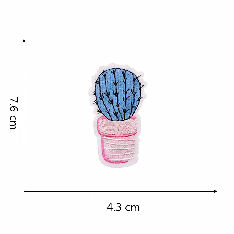 Wholesale Stylish Embroidered Patches Cactus Feather Designs 20 Piece Set For Clothing Repair DIY Accessory Resale