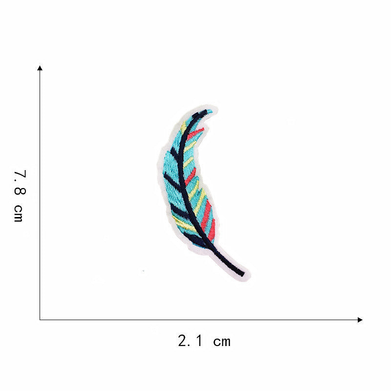 Wholesale Stylish Embroidered Patches Cactus Feather Designs 20 Piece Set For Clothing Repair DIY Accessory Resale