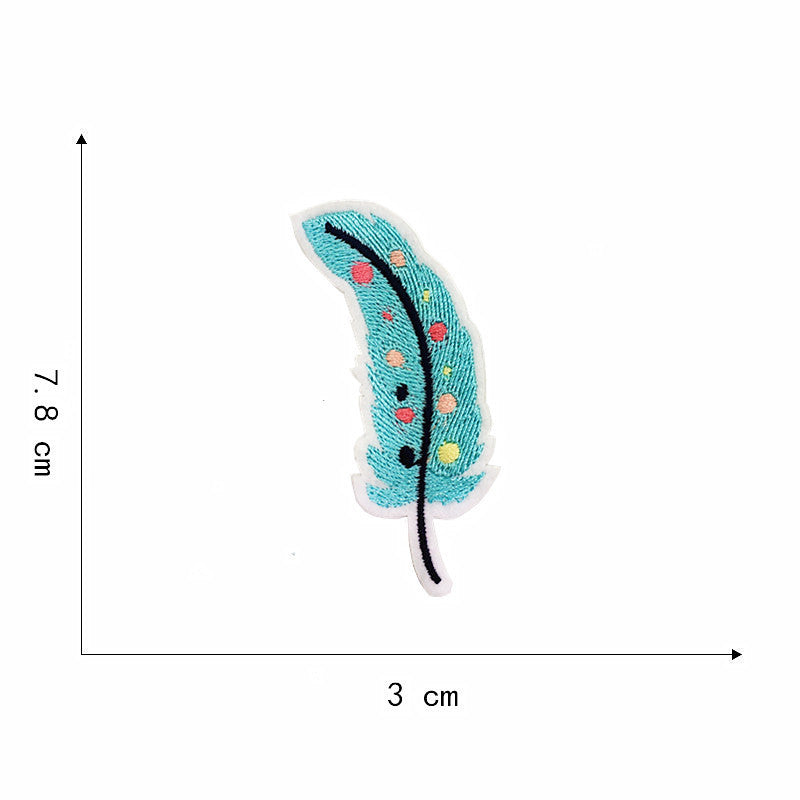 Wholesale Stylish Embroidered Patches Cactus Feather Designs 20 Piece Set For Clothing Repair DIY Accessory Resale