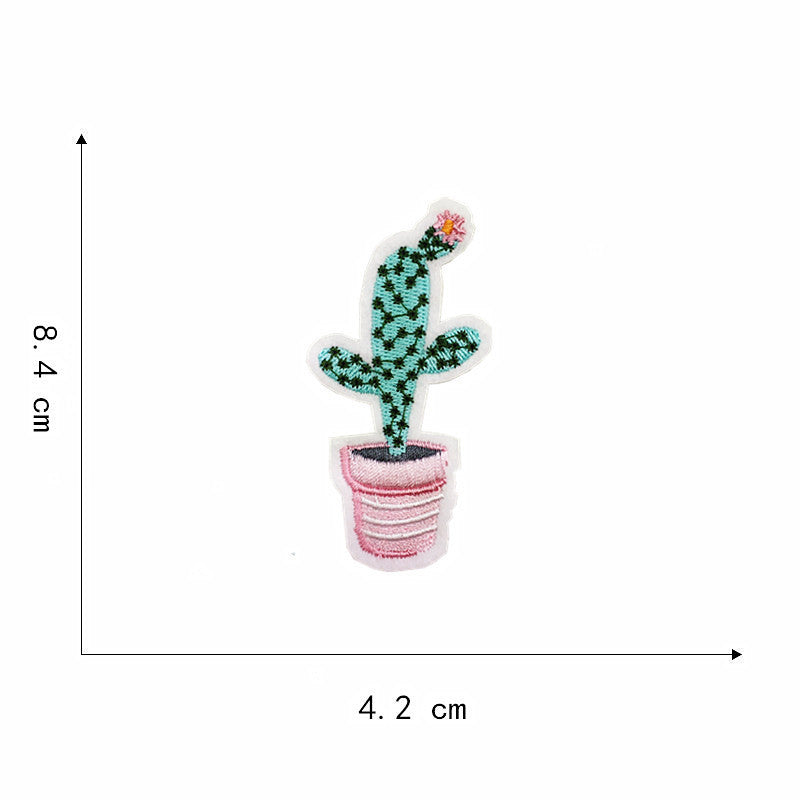 Wholesale Stylish Embroidered Patches Cactus Feather Designs 20 Piece Set For Clothing Repair DIY Accessory Resale