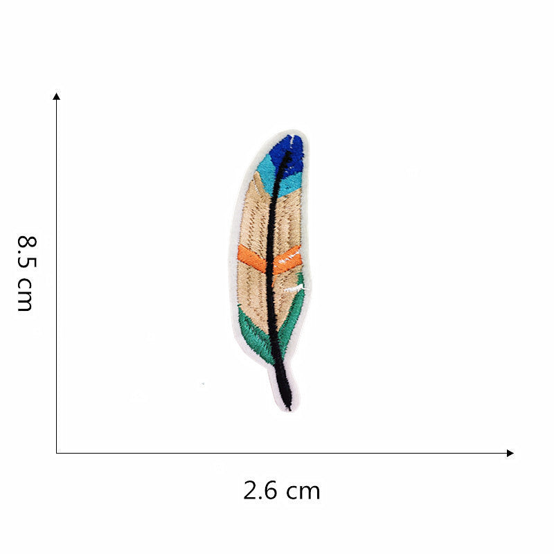 Wholesale Stylish Embroidered Patches Cactus Feather Designs 20 Piece Set For Clothing Repair DIY Accessory Resale