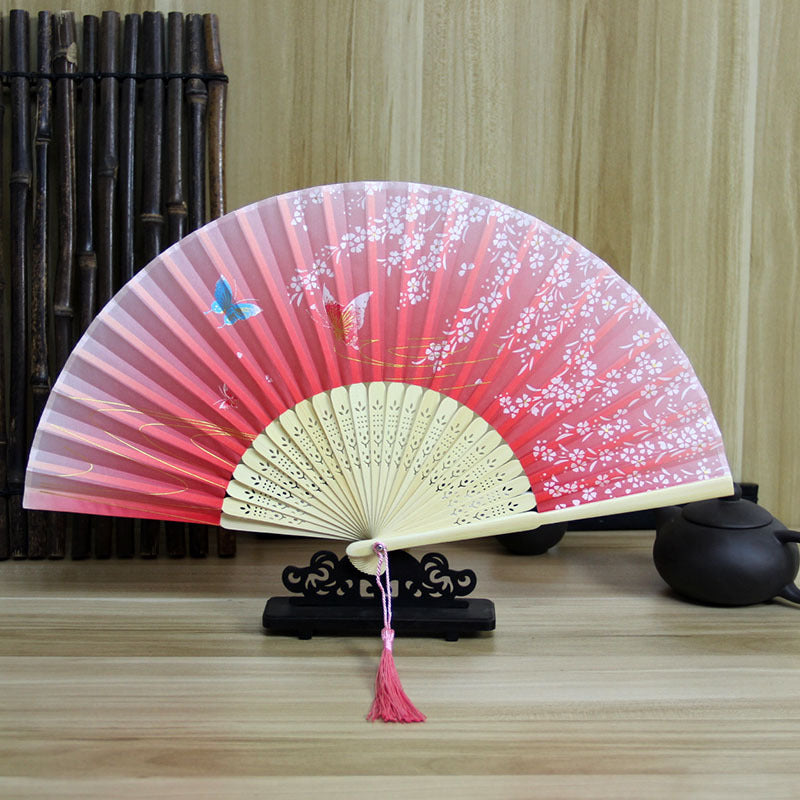 Wholesale Ancient Style Retro Cloth Folding Classical Folding Fan