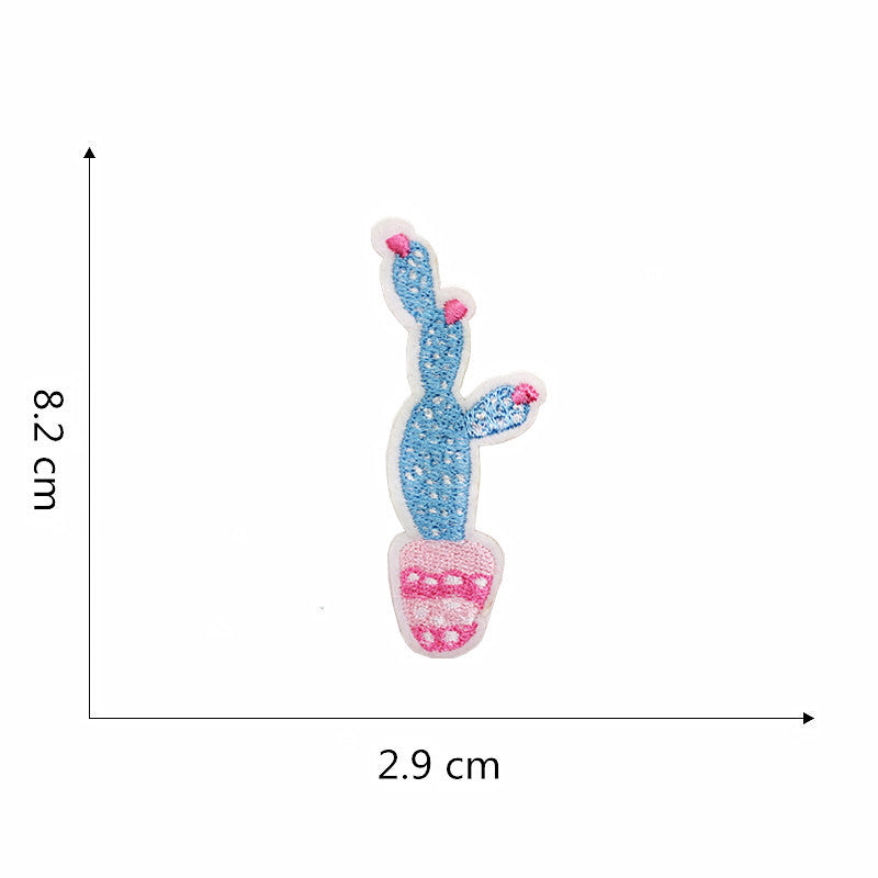 Wholesale Stylish Embroidered Patches Cactus Feather Designs 20 Piece Set For Clothing Repair DIY Accessory Resale