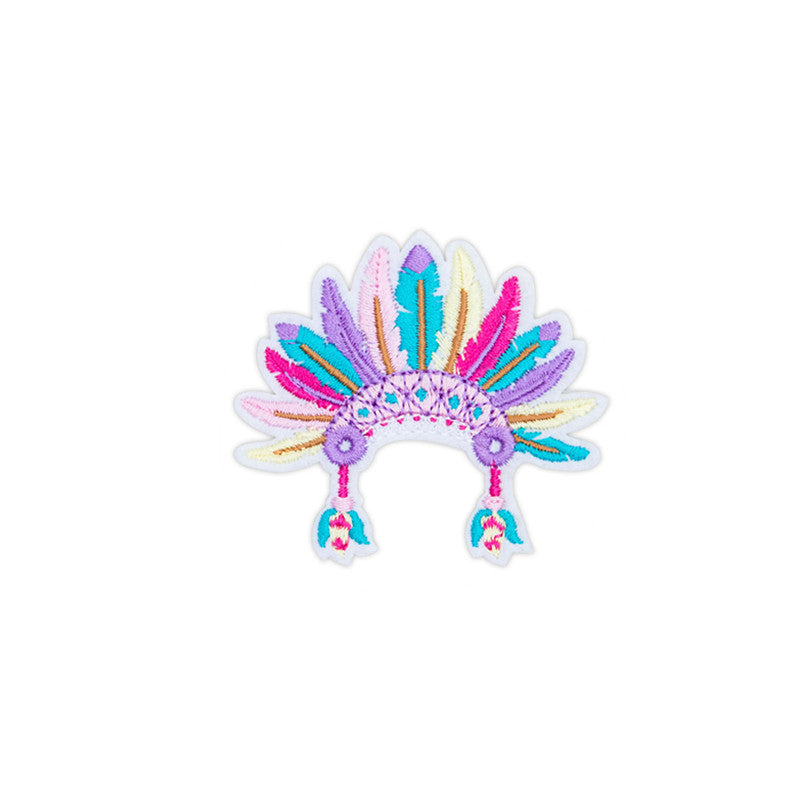 Wholesale Stylish Embroidered Patches Cactus Feather Designs 20 Piece Set For Clothing Repair DIY Accessory Resale