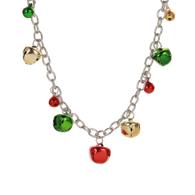 Wholesale New Christmas Colorful Bell Necklace Bracelet Earrings Christmas Ornaments