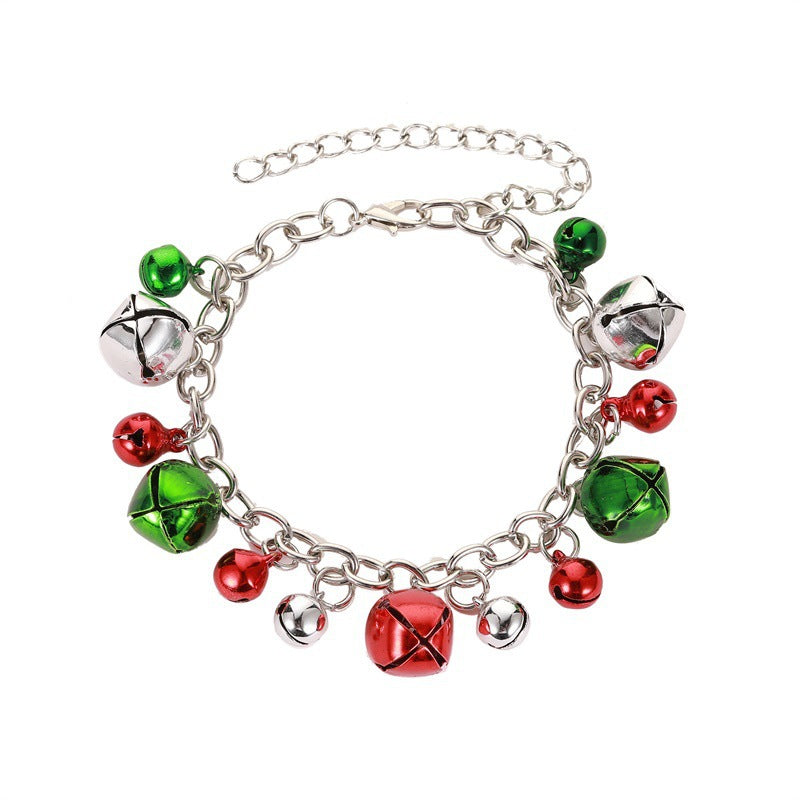 Wholesale New Christmas Colorful Bell Necklace Bracelet Earrings Christmas Ornaments