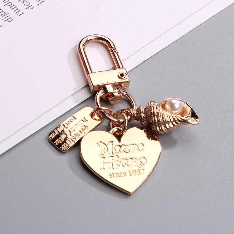 Wholesale Metal Heart Shell Keychain