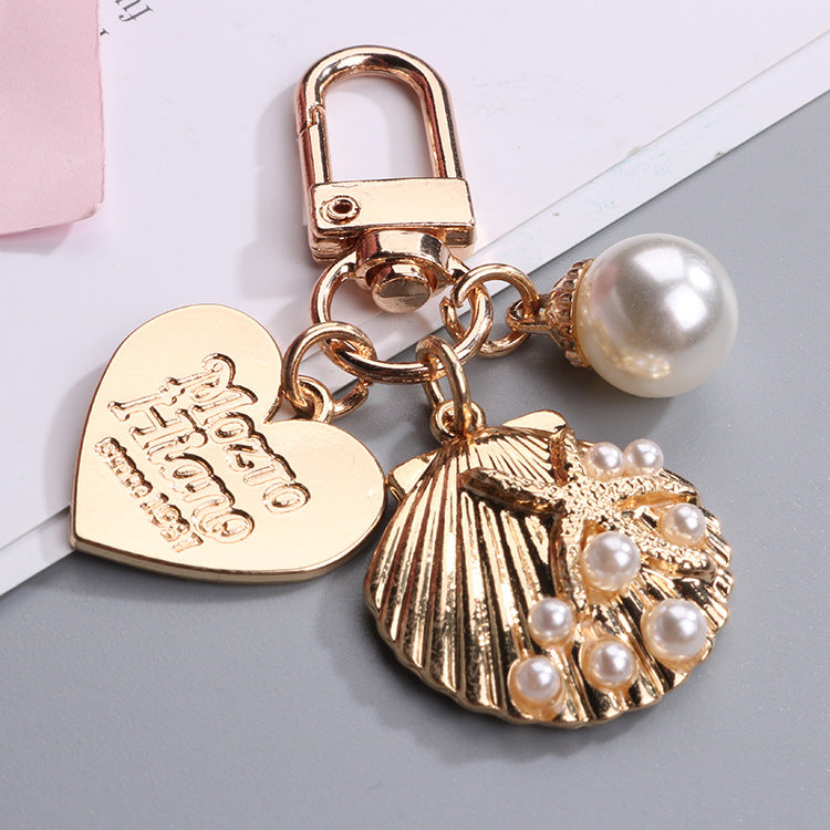Wholesale Metal Heart Shell Keychain