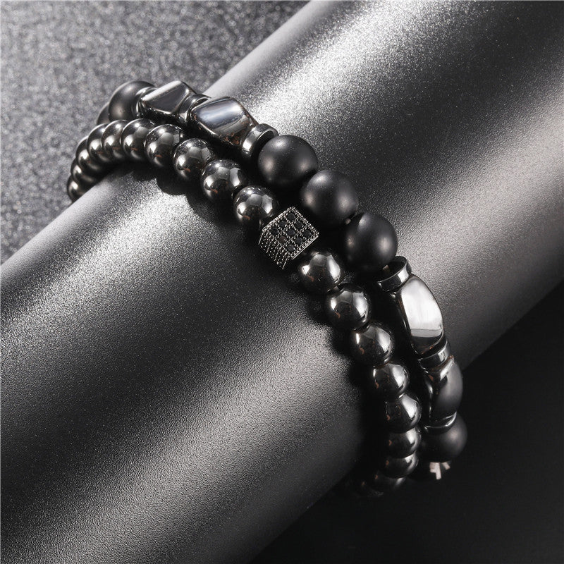 Wholesale Micro-paved Zirconia Dice Bracelet Set