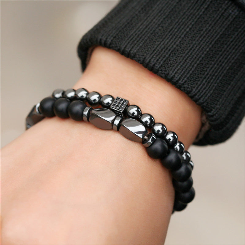Wholesale Micro-paved Zirconia Dice Bracelet Set
