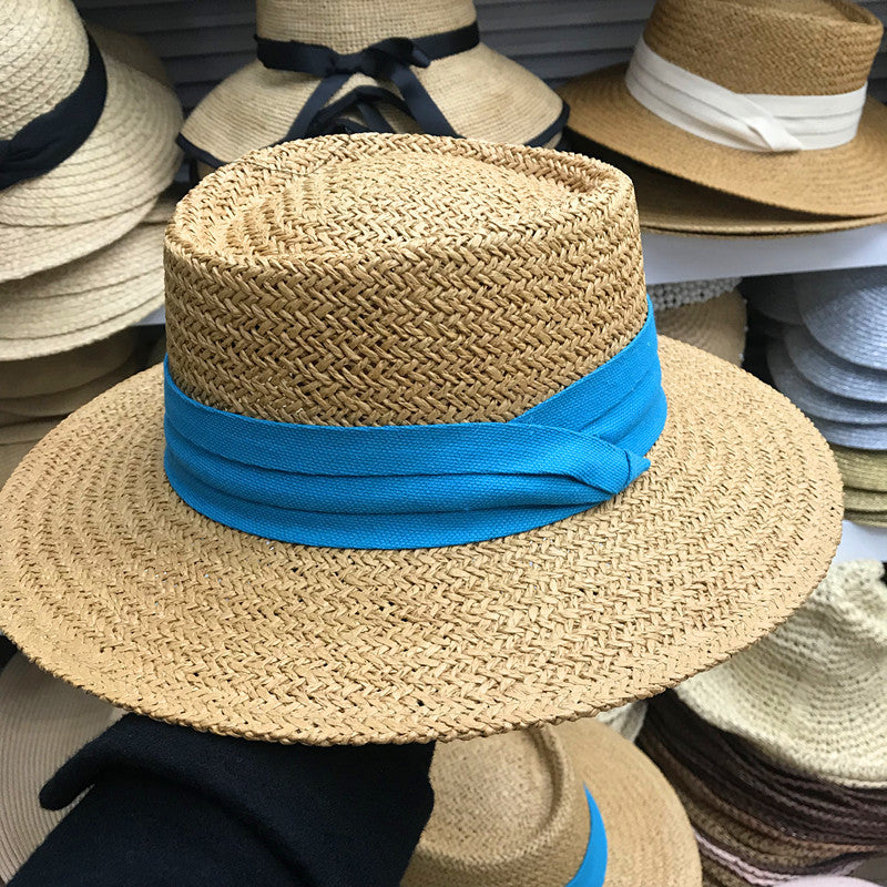 卸売夏織りつば太陽麦わら帽子