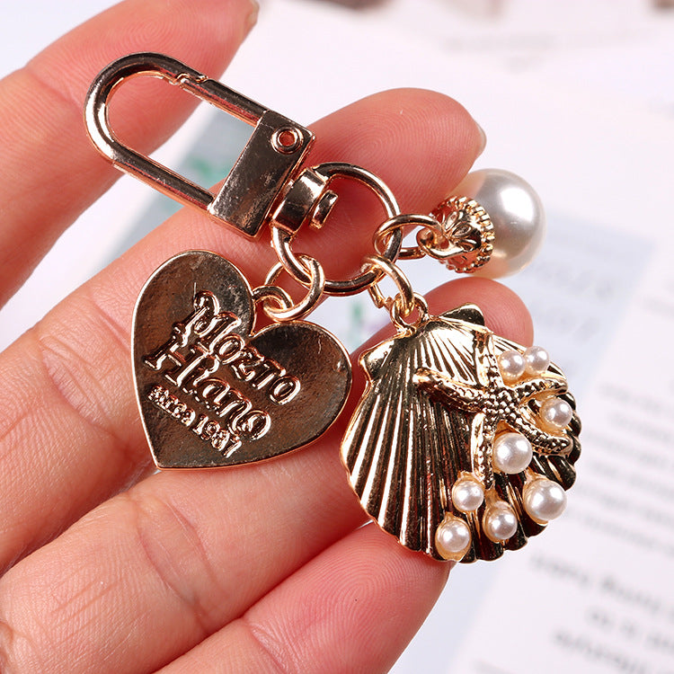 Wholesale Metal Heart Shell Keychain