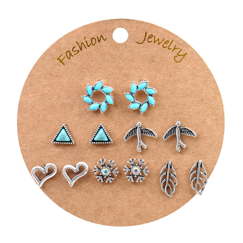 Wholesale Bohemian Gold Large Circle Tassel Earrings Set