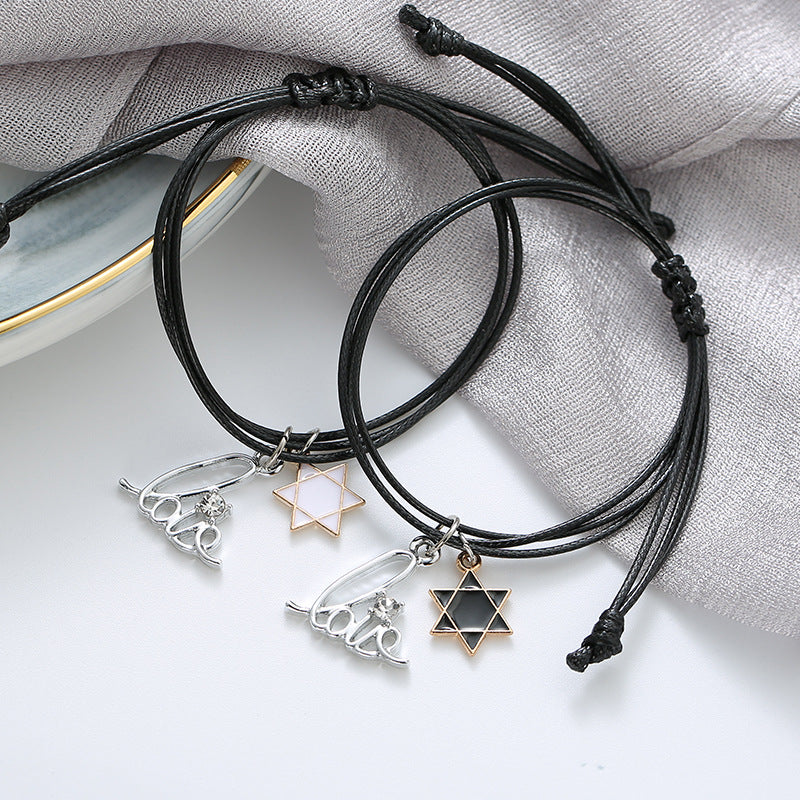 Wholesale Five Pointed Star Braided Bracelet