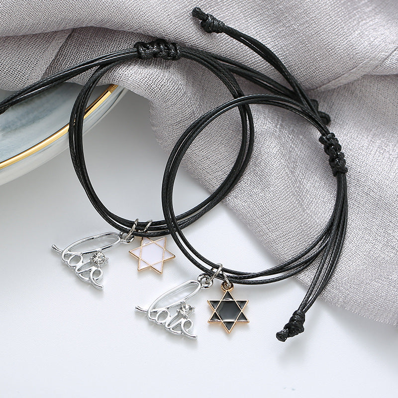 Wholesale Five Pointed Star Braided Bracelet
