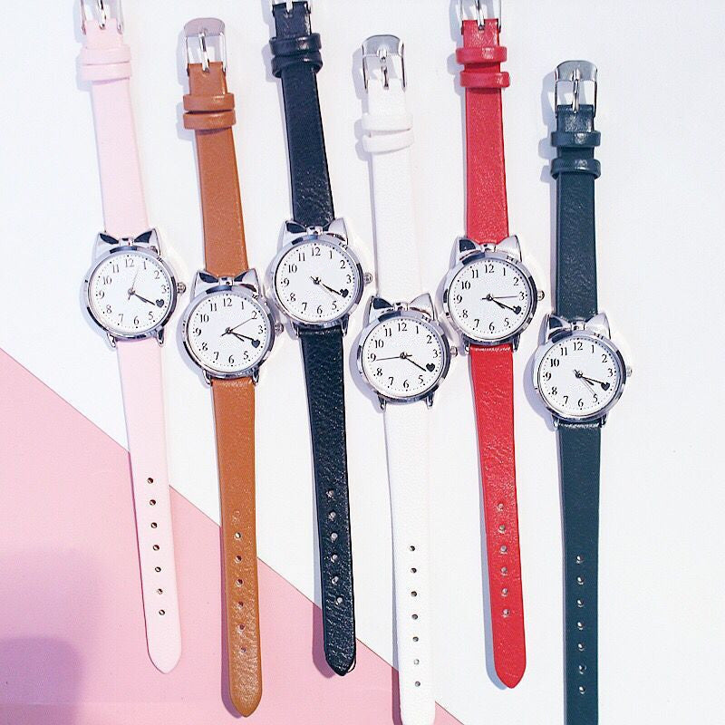 Wholesale Cute Girl Pointer Leather Watch