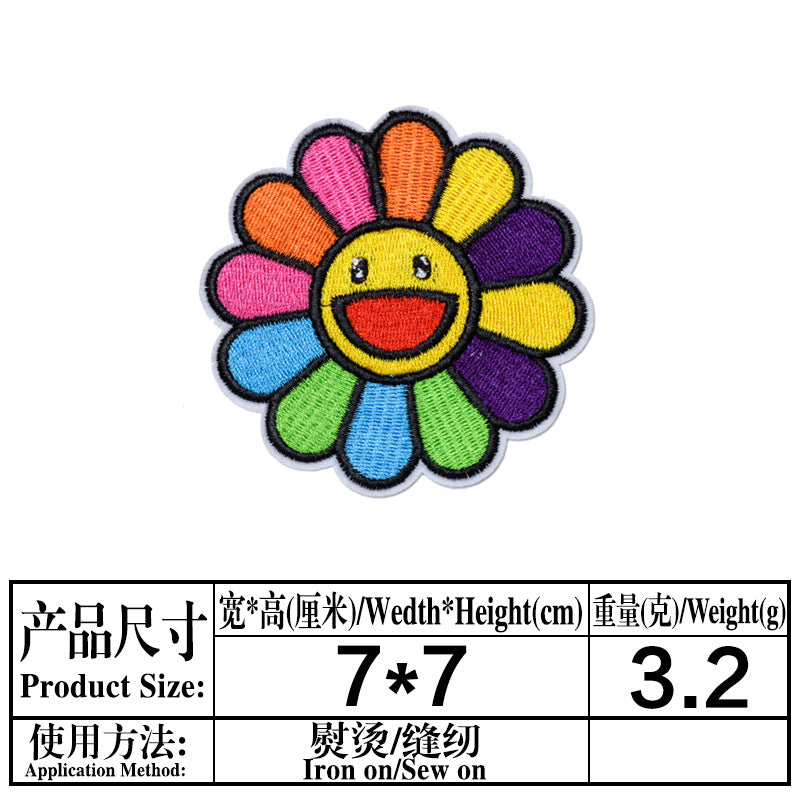 Wholesale Floral Embroidered Cloth Patches Set Of 8 For Clothing Decoration And DIY