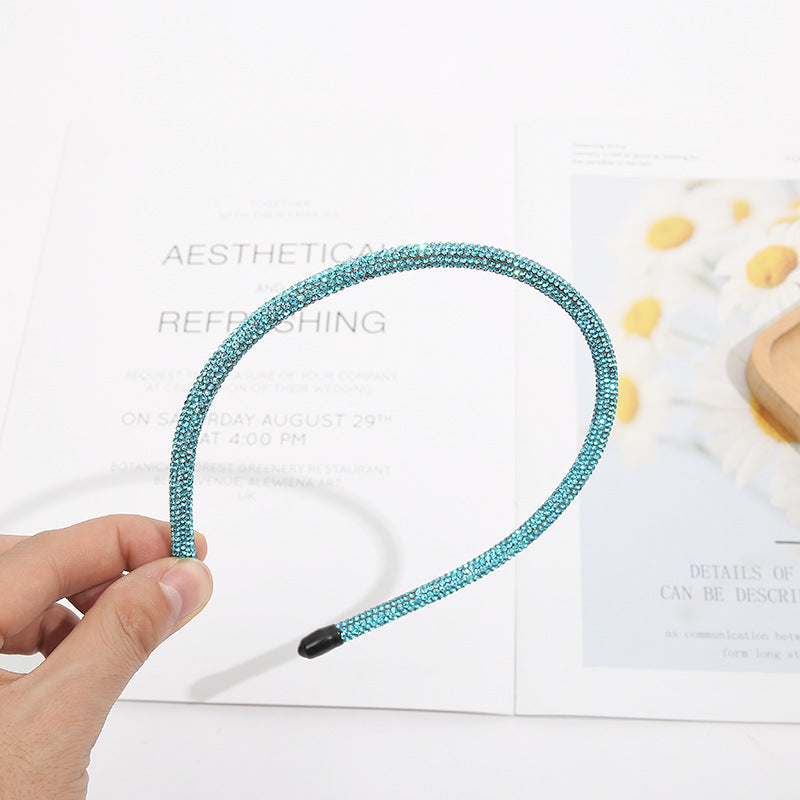 Wholesale Simple Thin Edge Fully Drilled Hair Hoops