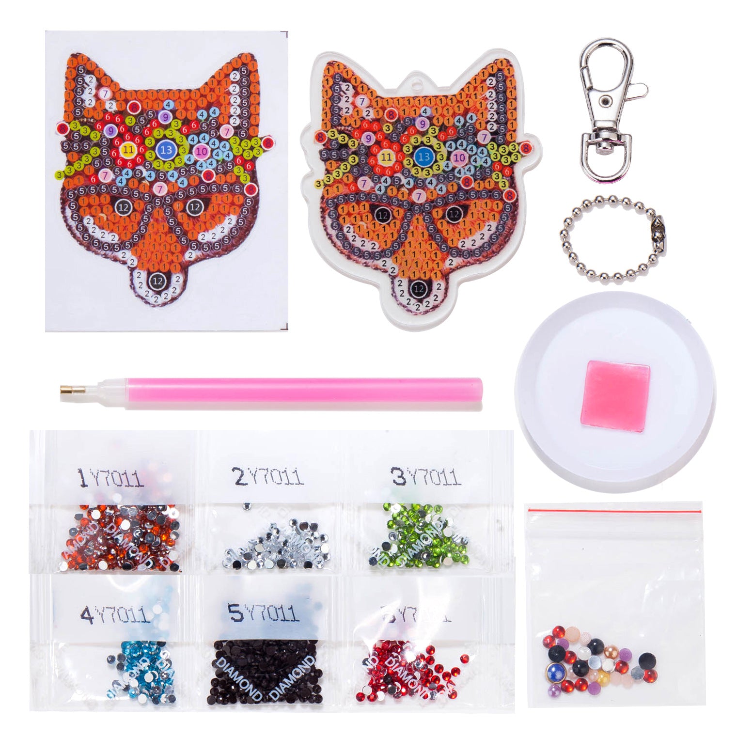 Wholesale DIY Acrylic Stick Diamond Painting Keychain