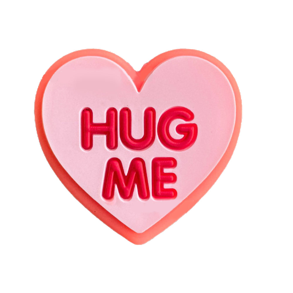 Wholesale 10pcs Creative Pink Love Heart with Red Letters Beads