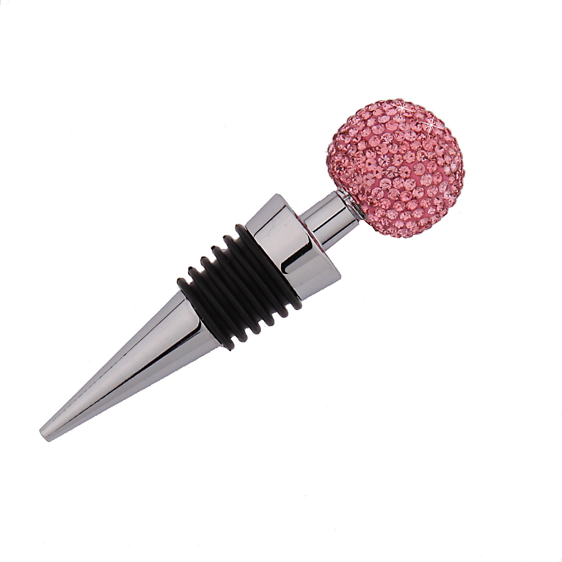 Wholesale Diamond Inlaid Zinc Alloy Wine Bottle Stoppers