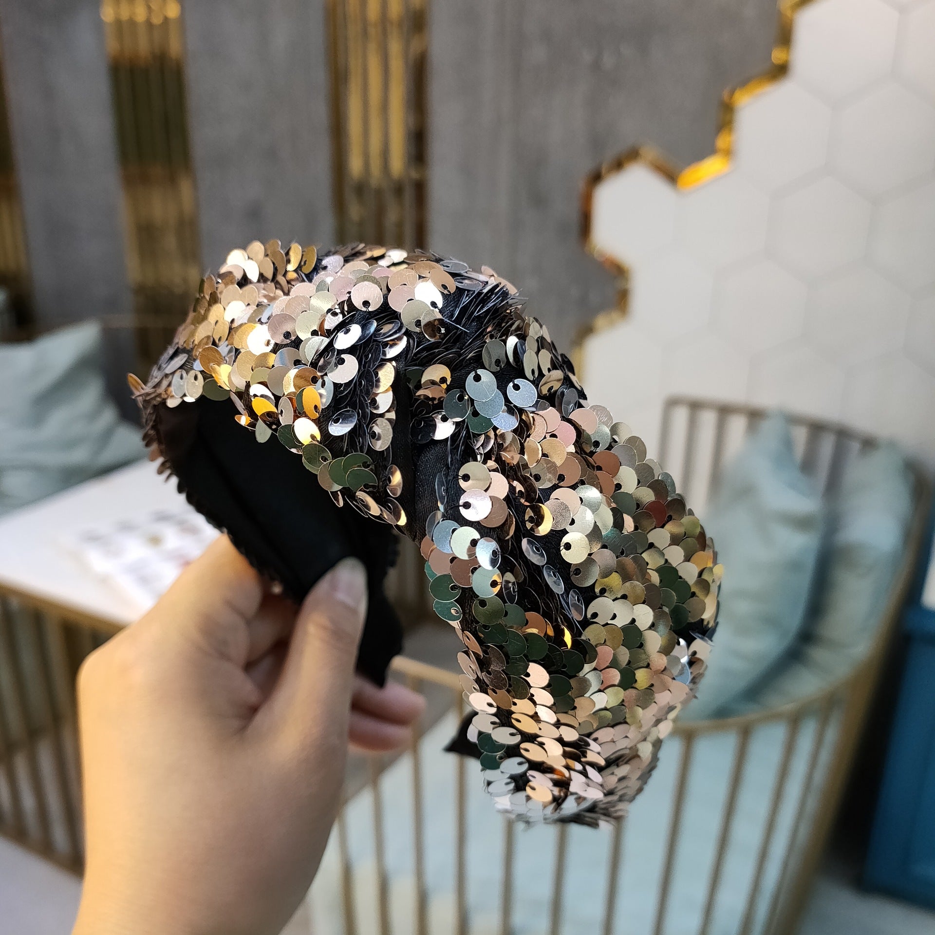 Wholesale Sequin Knotted Headband