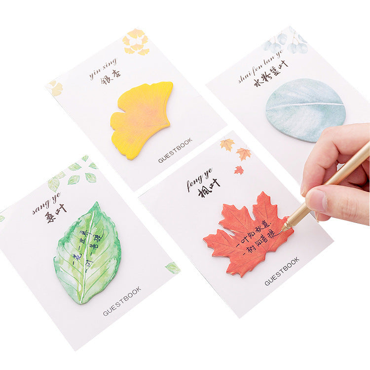 Wholesale Paper Creative Leaf Maple Leaf Ginkgo Sticky Notes