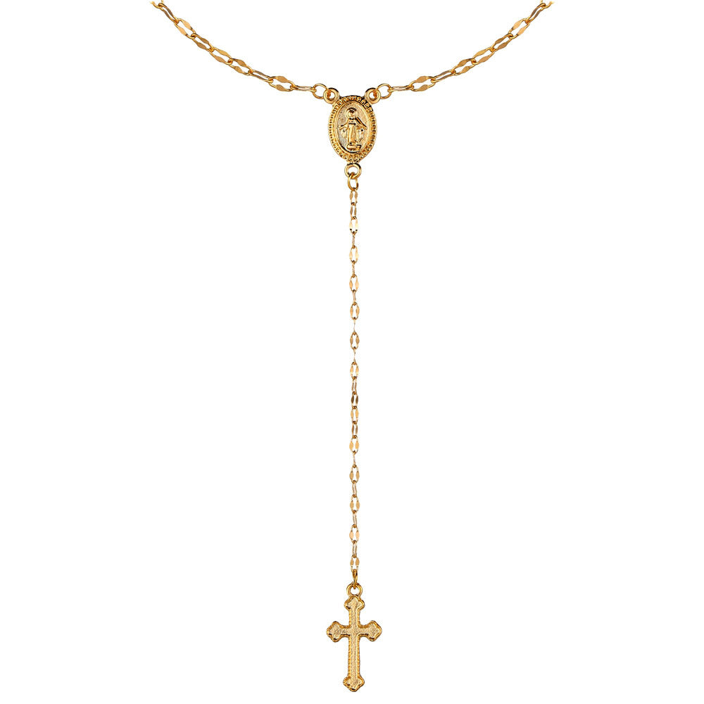 Wholesale Gold Cross Pendant Necklace Vintage Alloy Clavicle Chain