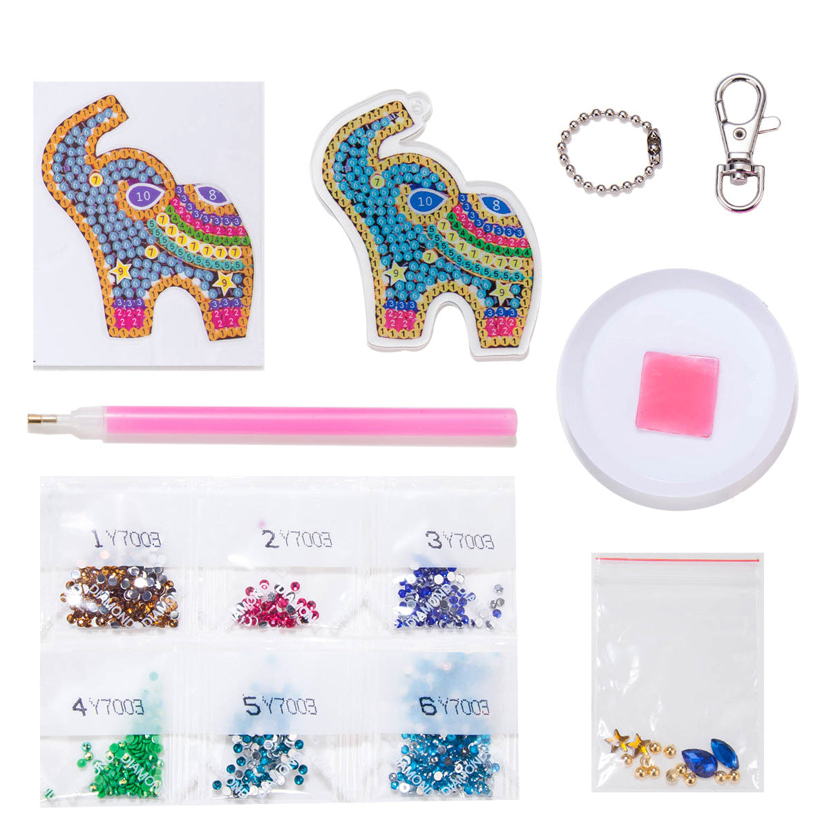 Wholesale DIY Acrylic Stick Diamond Painting Keychain