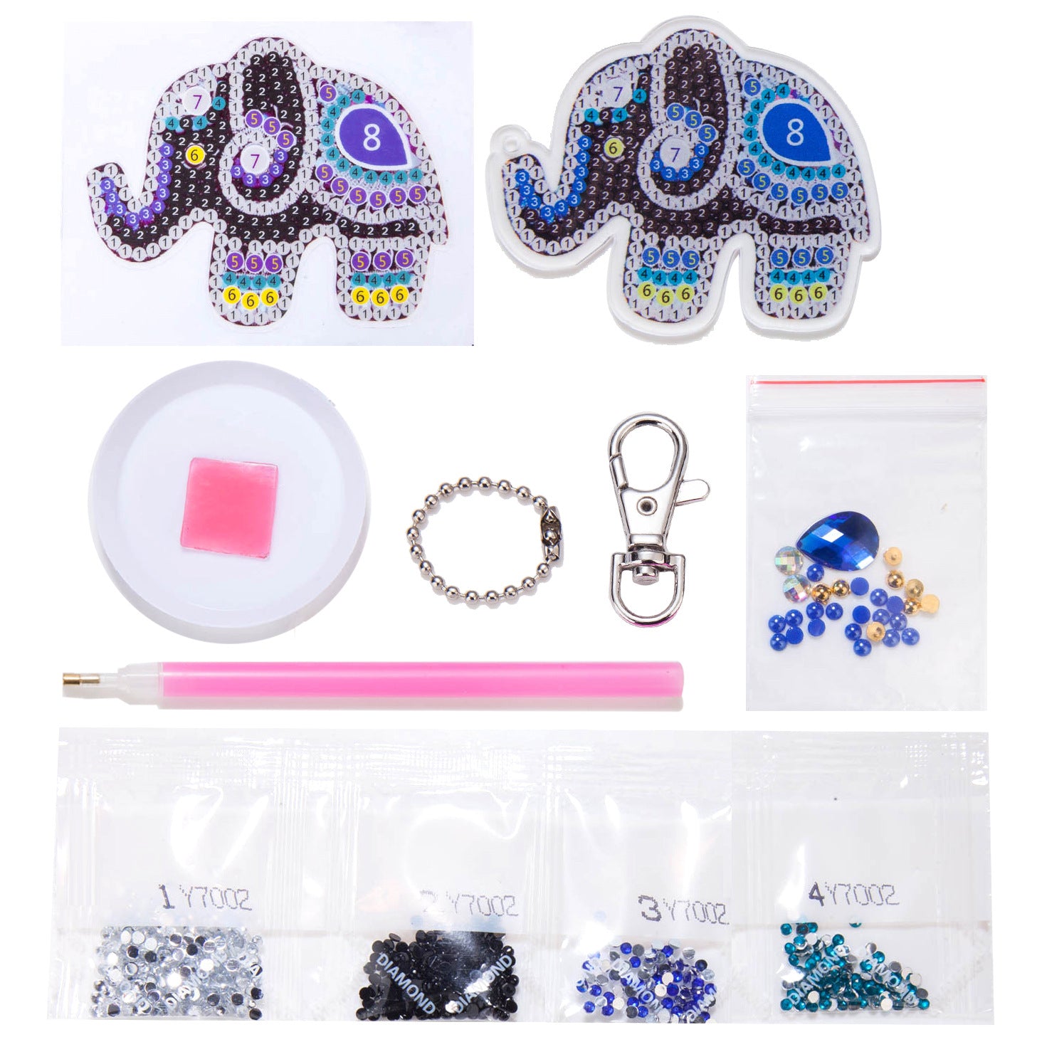Wholesale DIY Acrylic Stick Diamond Painting Keychain