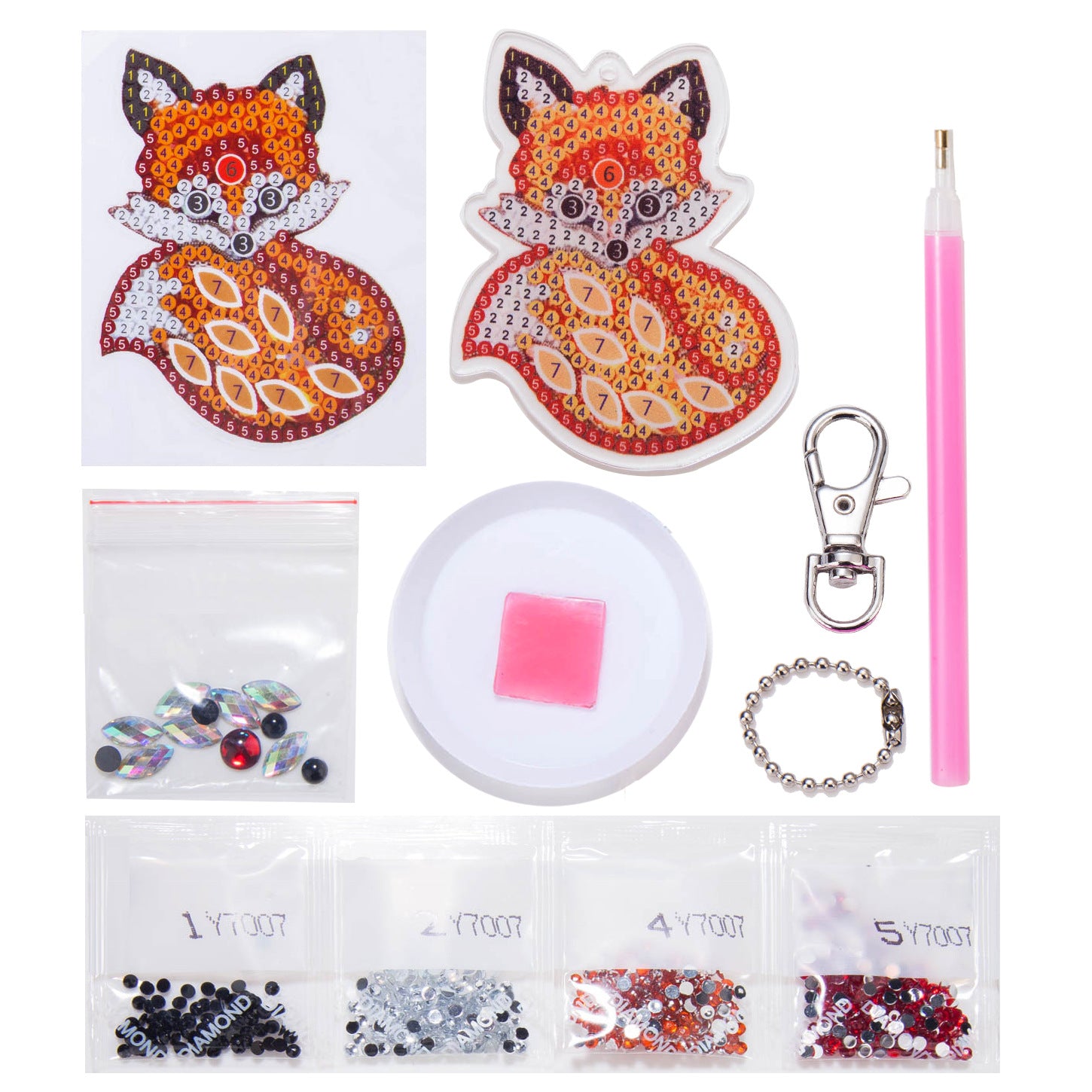 Wholesale DIY Acrylic Stick Diamond Painting Keychain