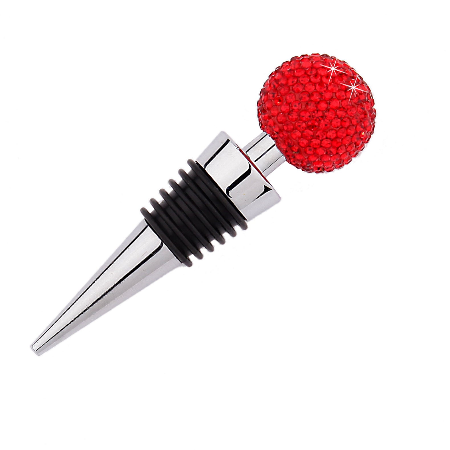 Wholesale Diamond Inlaid Zinc Alloy Wine Bottle Stoppers