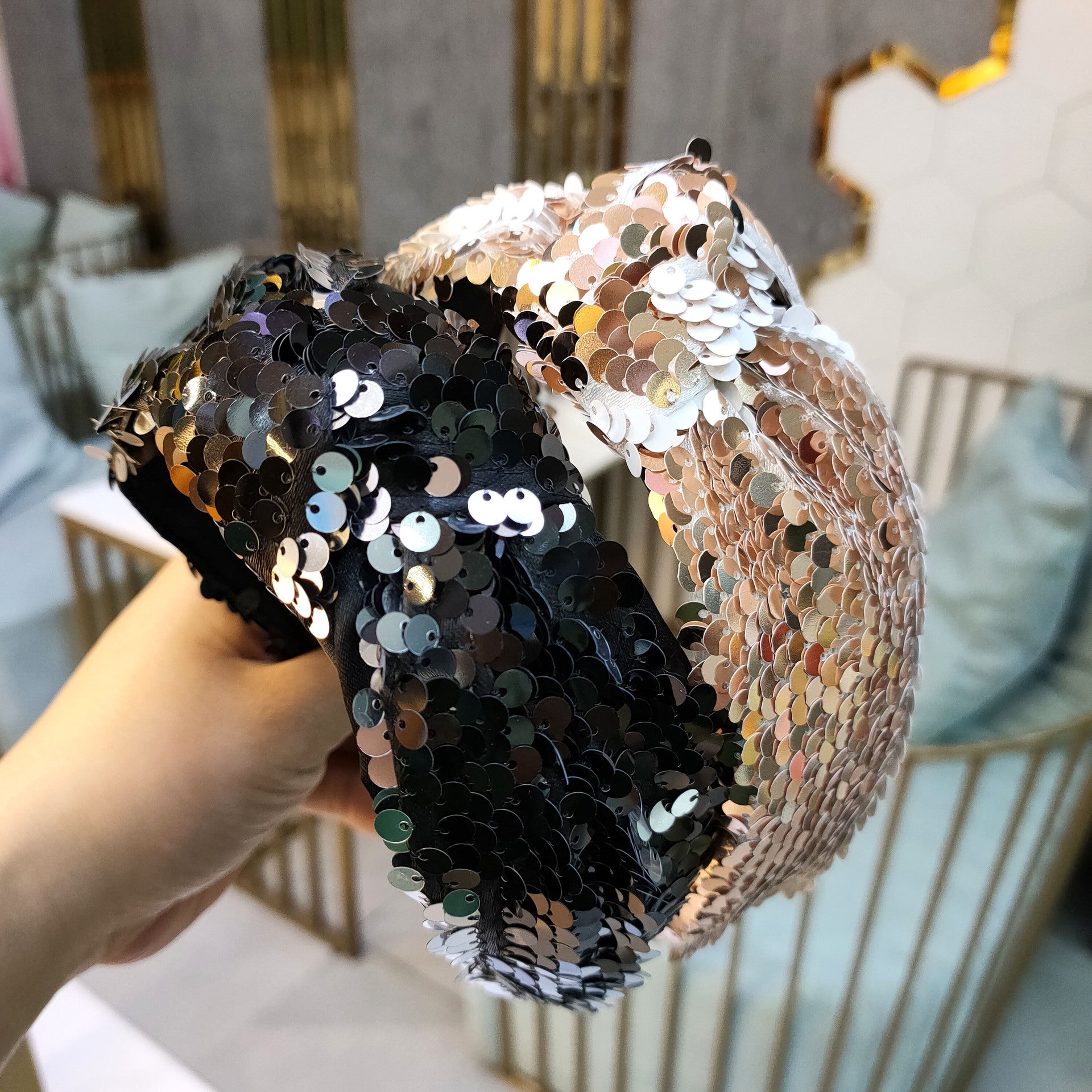 Wholesale Sequin Knotted Headband