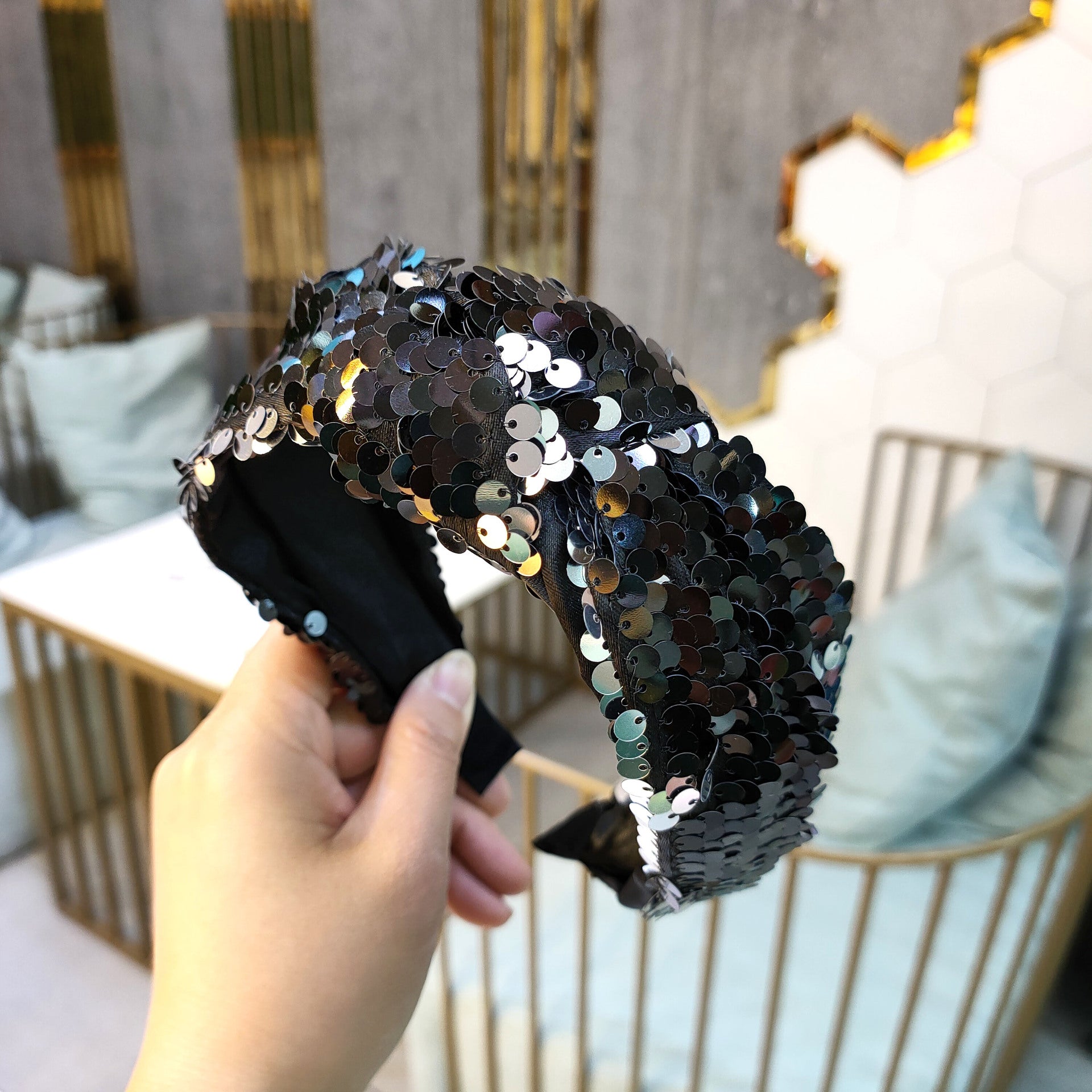 Wholesale Sequin Knotted Headband