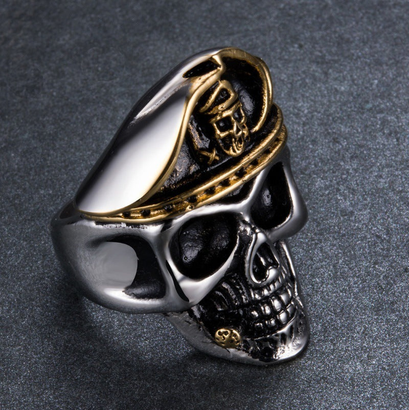 Wholesale Gothic Skeleton Stainless Steel Men's Rings