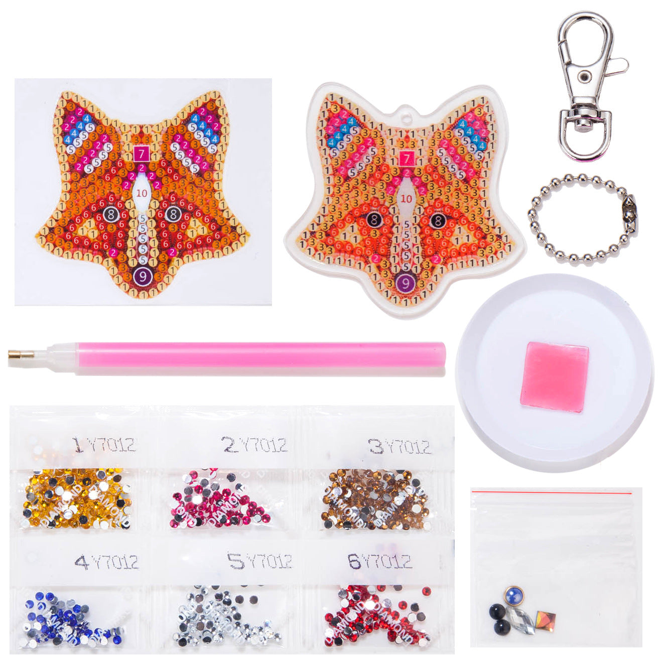 Wholesale DIY Acrylic Stick Diamond Painting Keychain