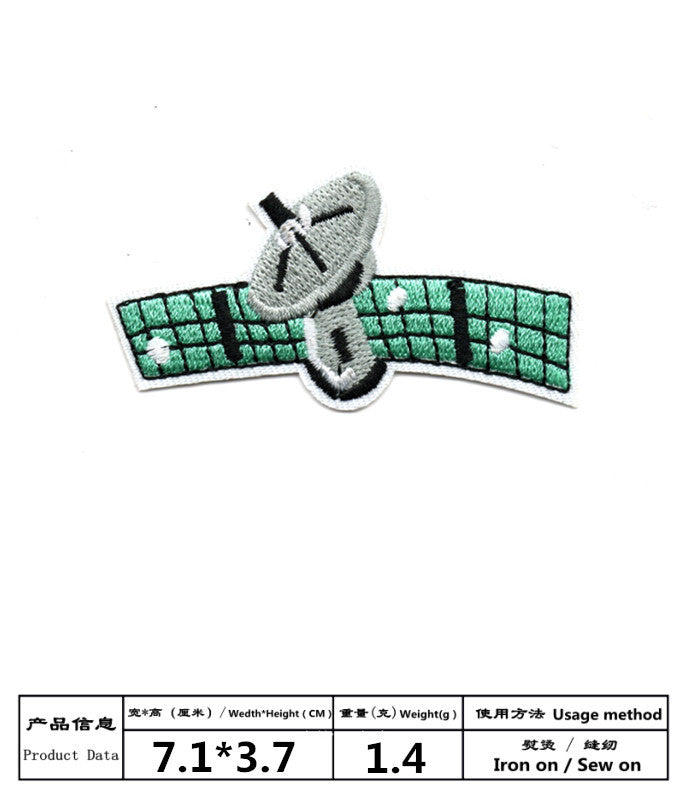 Wholesale Cartoon Robot Dog Astronaut Satellite Embroidered Patches Decorative Clothing Accessory DIY Craft Supply For Resale