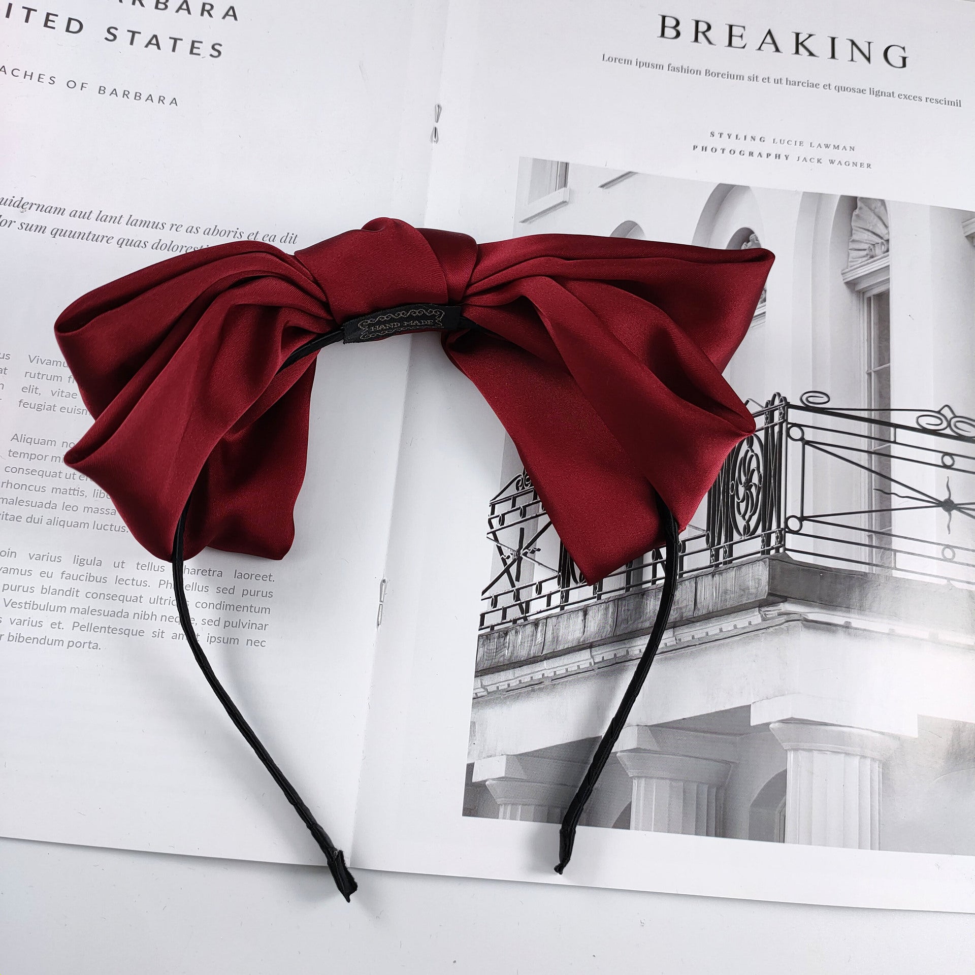 Wholesale Large Bow Fabric Headband