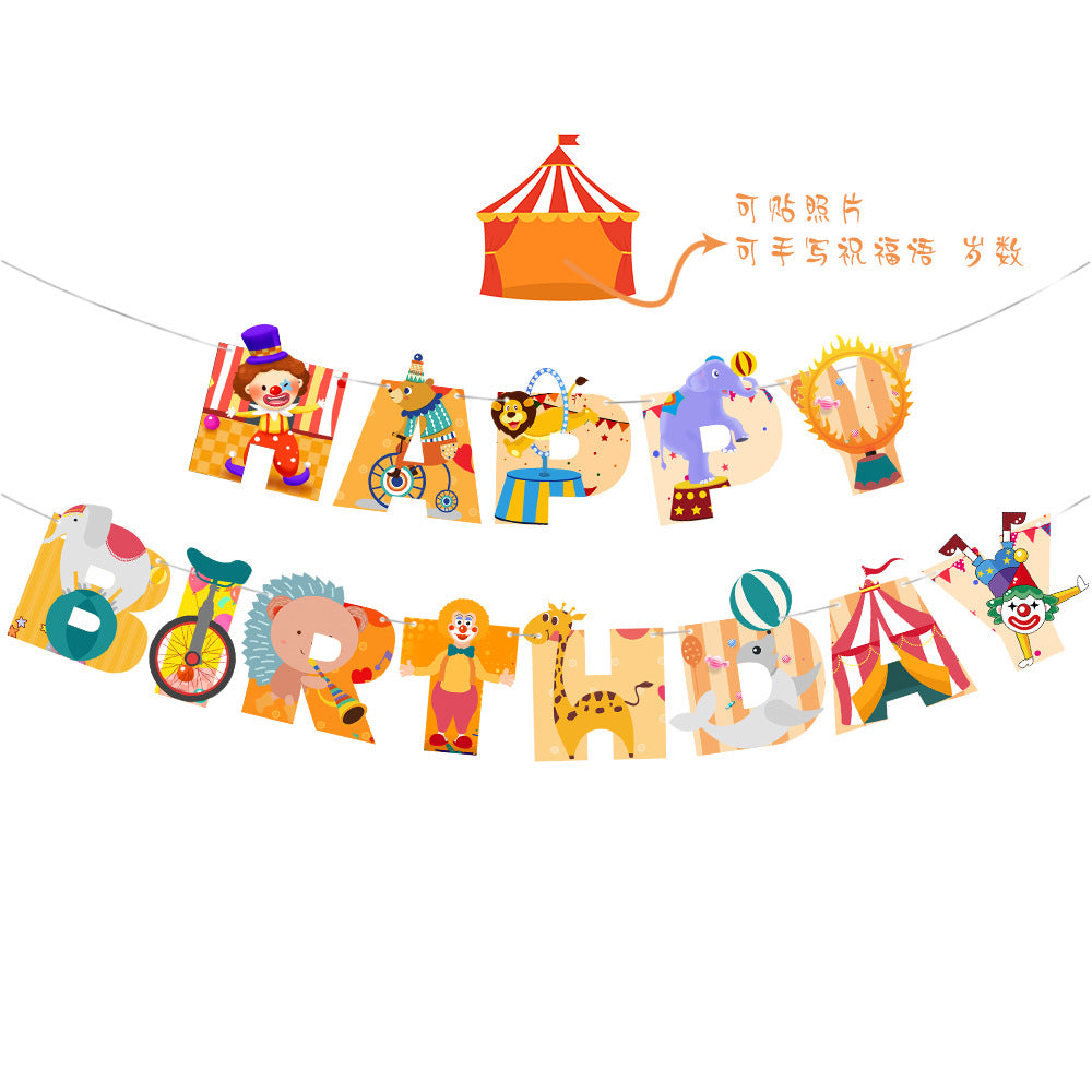 Wholesale Dinosaur Theme Party Birthday Flag Decoration