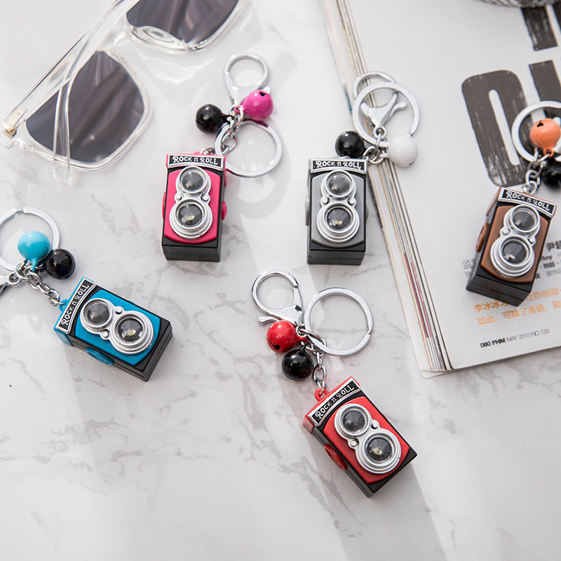Wholesale camera pendant LED sounding luminous keychain