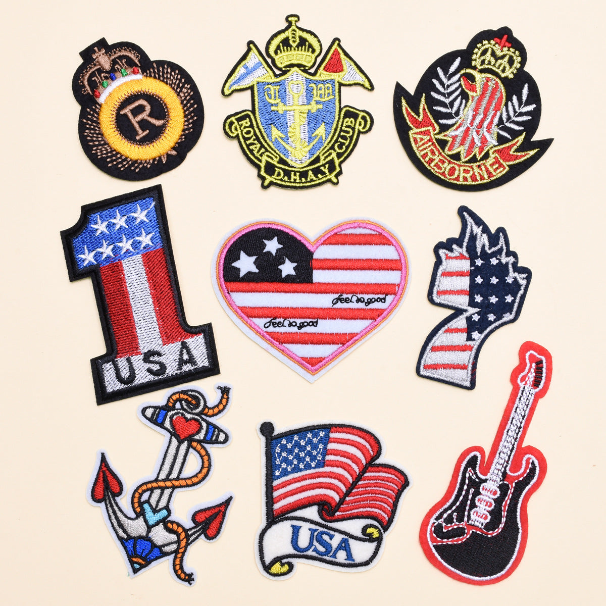 Wholesale Fashion Embroidery Cloth Patches Set Of 9 Badge For Clothing DIY Accessory Gift