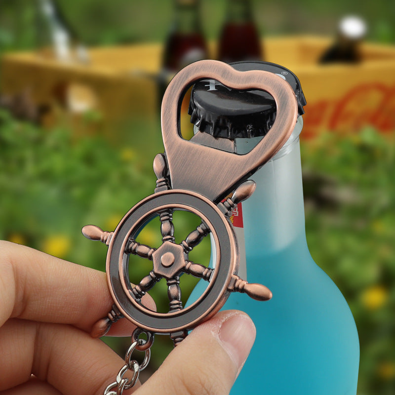 Wholesale Nautical Rudder Bottle Opener Keychain