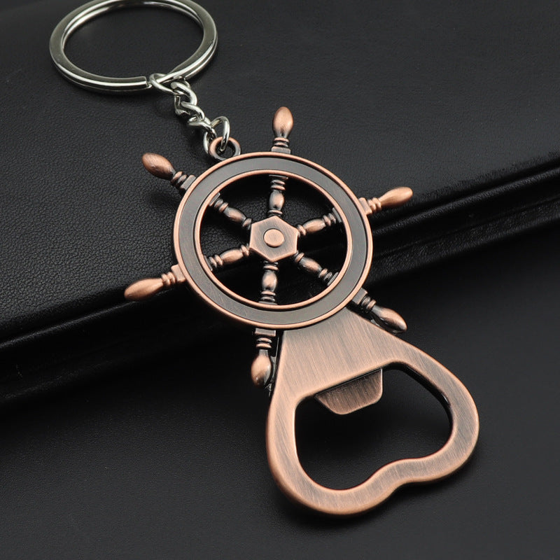 Wholesale Nautical Rudder Bottle Opener Keychain